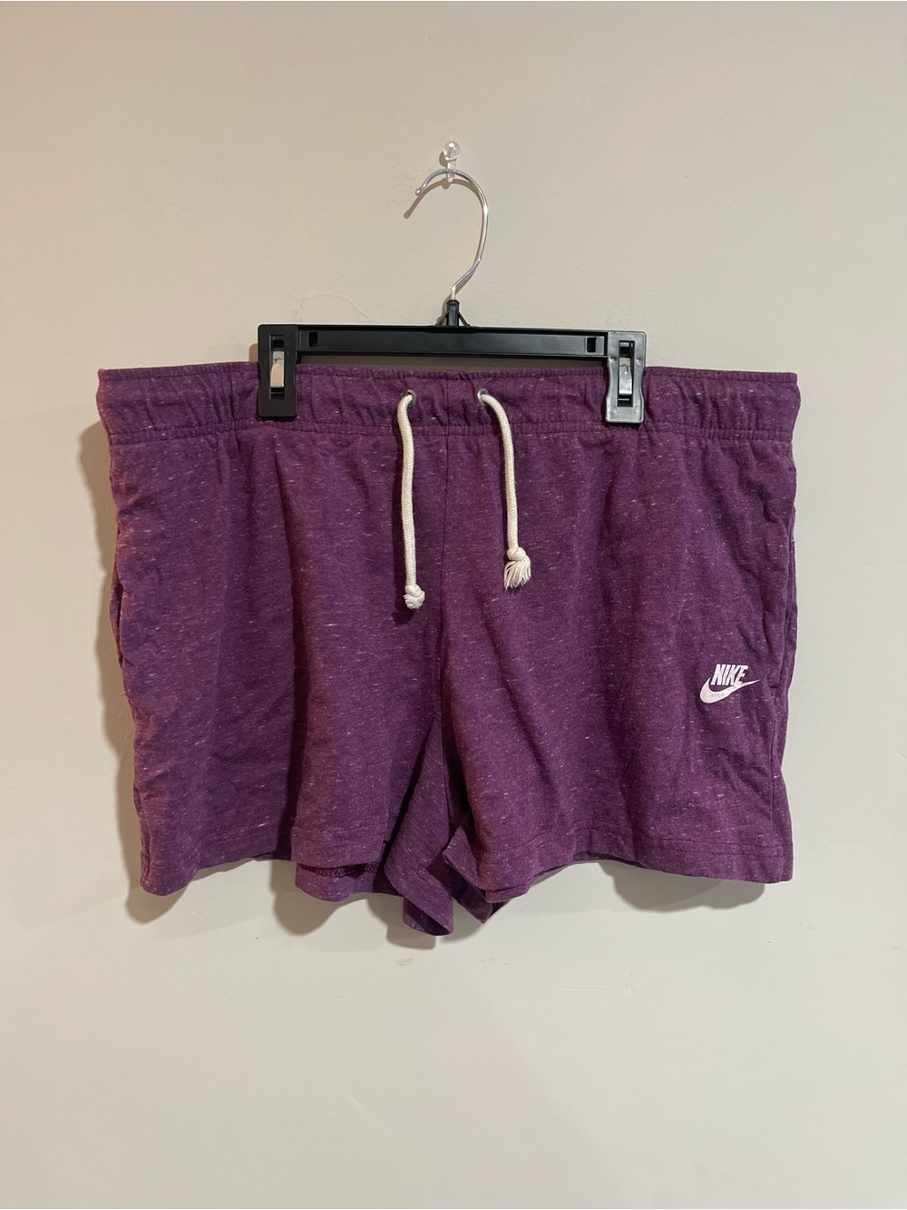 Nike Women's Heather Purple Drawstring Athletic Shorts